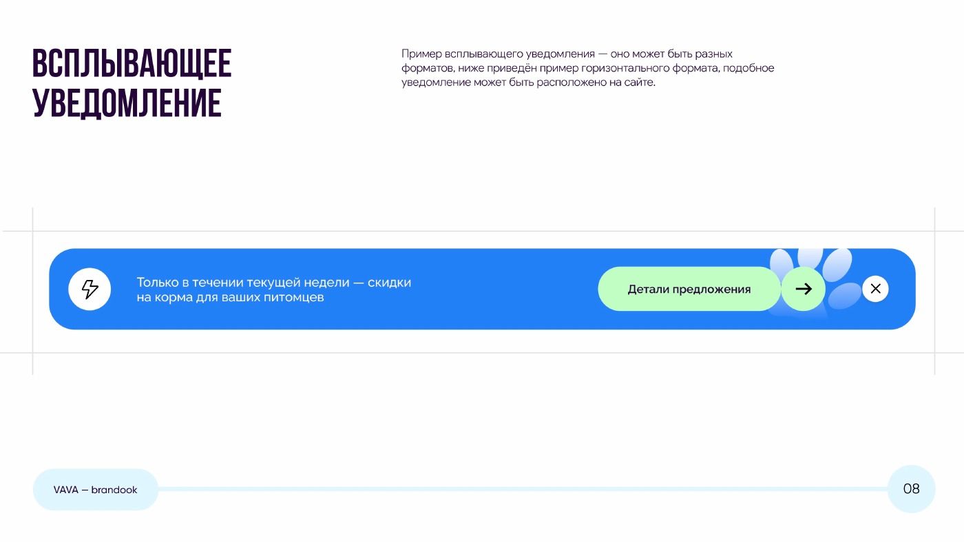 Всплывающее уведомление о скидках на корма